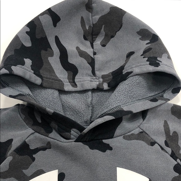 Under Armour Black and Gray Camo ColdGear Hoodie – Youth Small (Loose Fit) - Picture 4 of 10